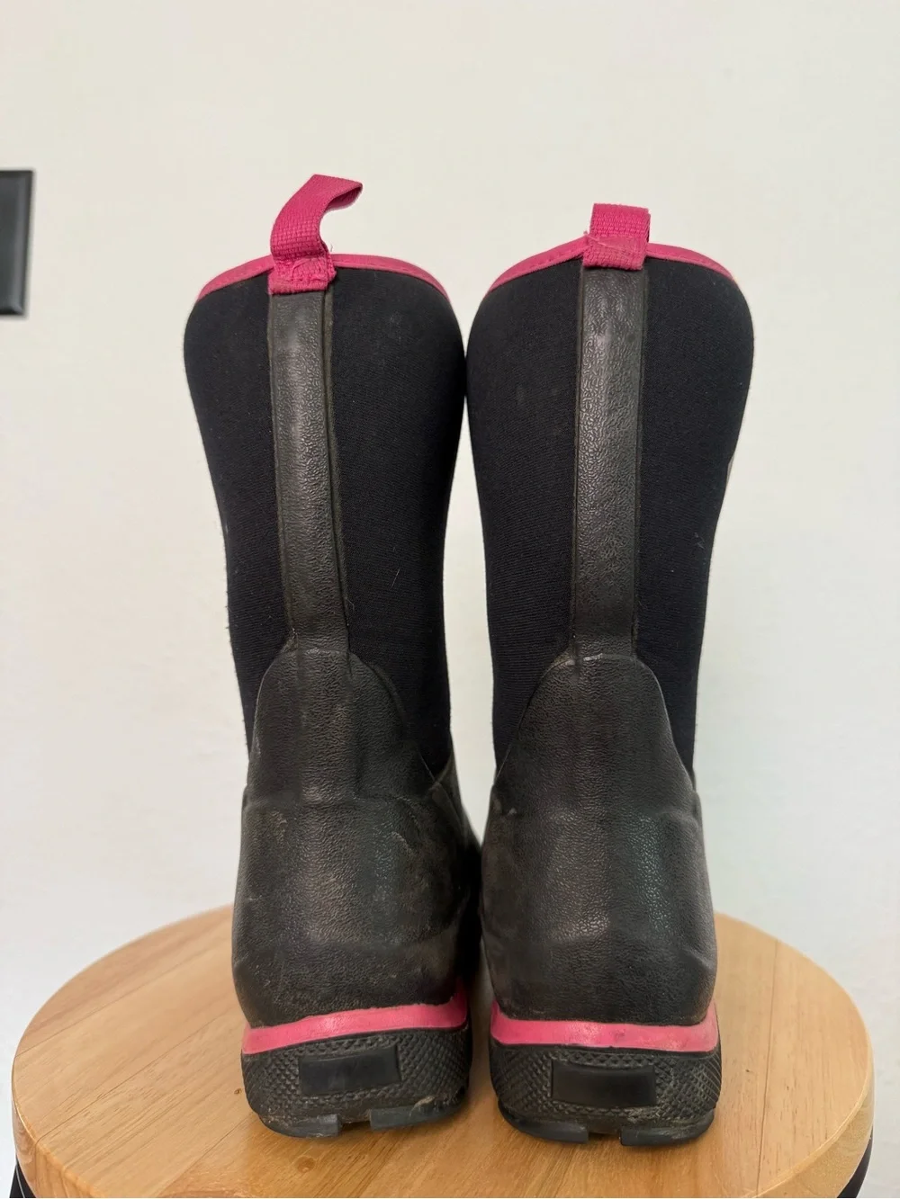 The Original Muck Boot Co. Kids' Black and Pink Waterproof Boots Element Rubber